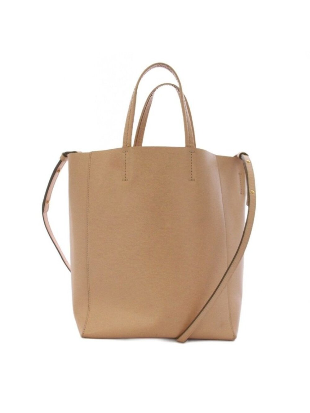 Celine Vertical Cabas Small Shoulder Bag 2-Way Leather Pink